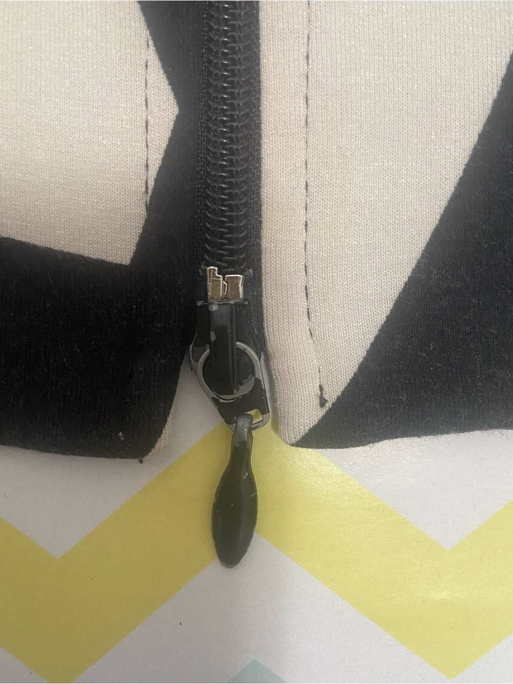 Joseph Ribkoff Black and White Geometric Zip Jacket - Picture 5 of 9